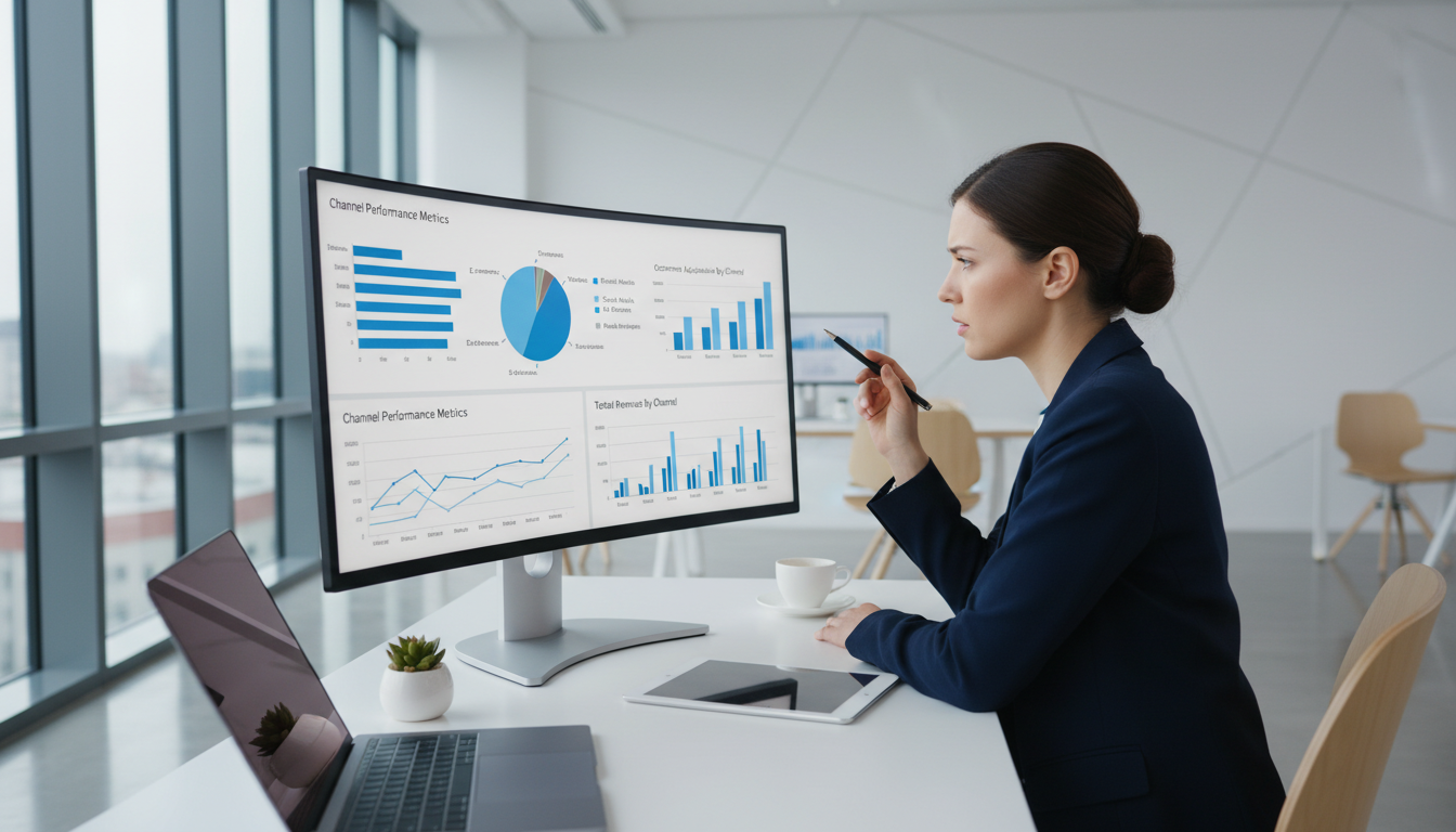 Схема мультиканальных продаж: собственный сайт, соцсети, маркетплейс на одном экране