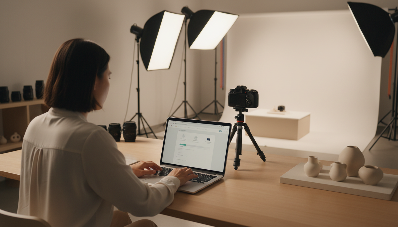 Пошаговый процесс загрузки фотографий товара в онлайн-сервис депонирования авторских прав