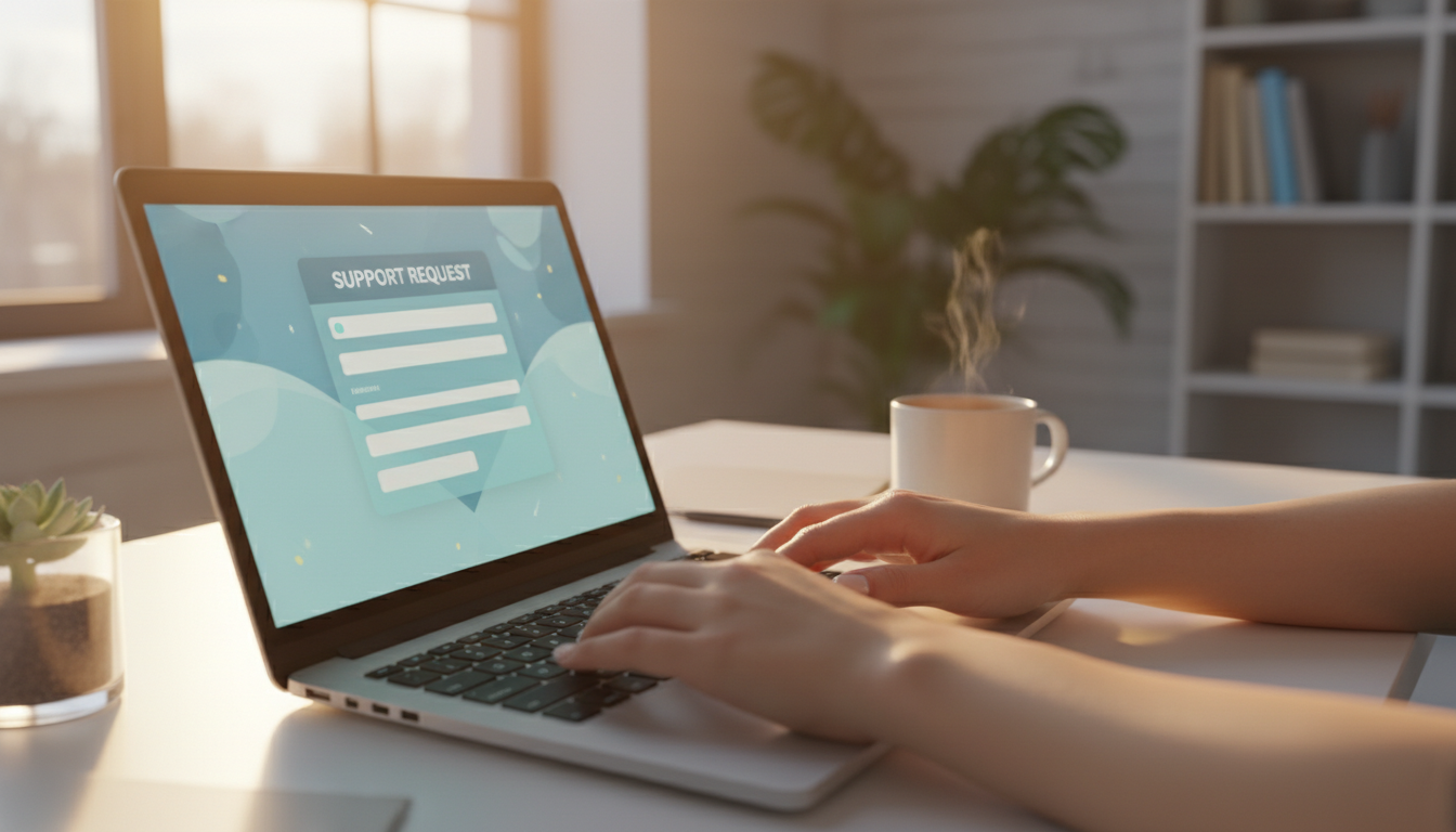 Продавец маркетплейса заполняет форму обращения в техподдержку WB