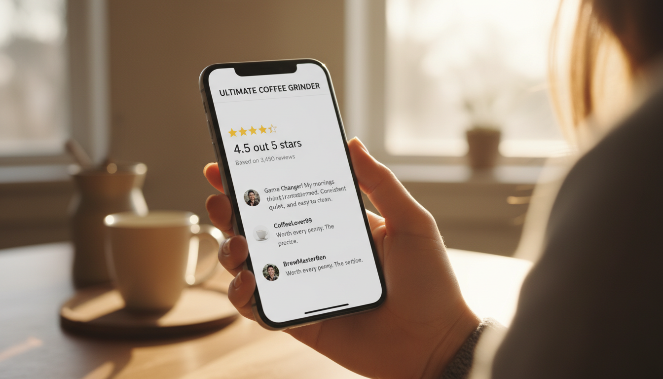 Продавец анализирует отзывы на карточку товара перед принятием решения об удалении