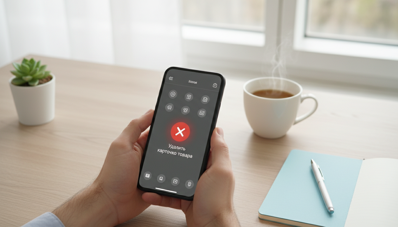 Иллюстрация к статье о как удалить карточку на вб