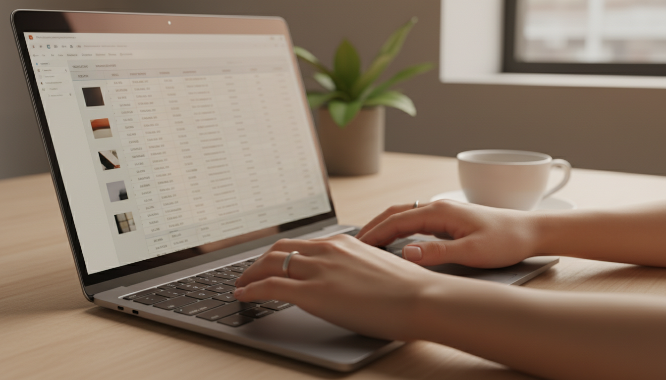 Таблица Excel с заполненными полями для объединения карточек товаров на маркетплейсе