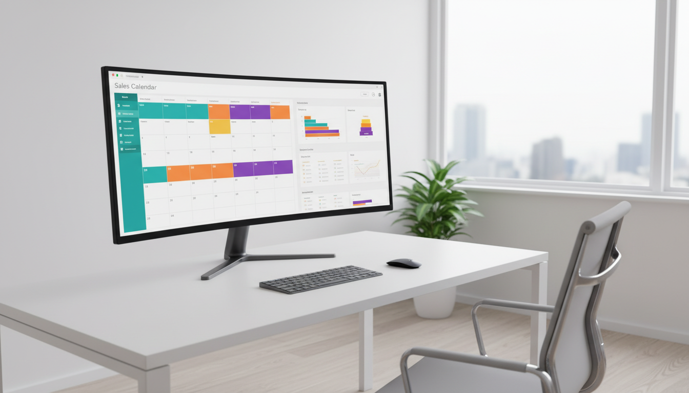 Экран личного кабинета продавца с календарём акций и графиком распродаж