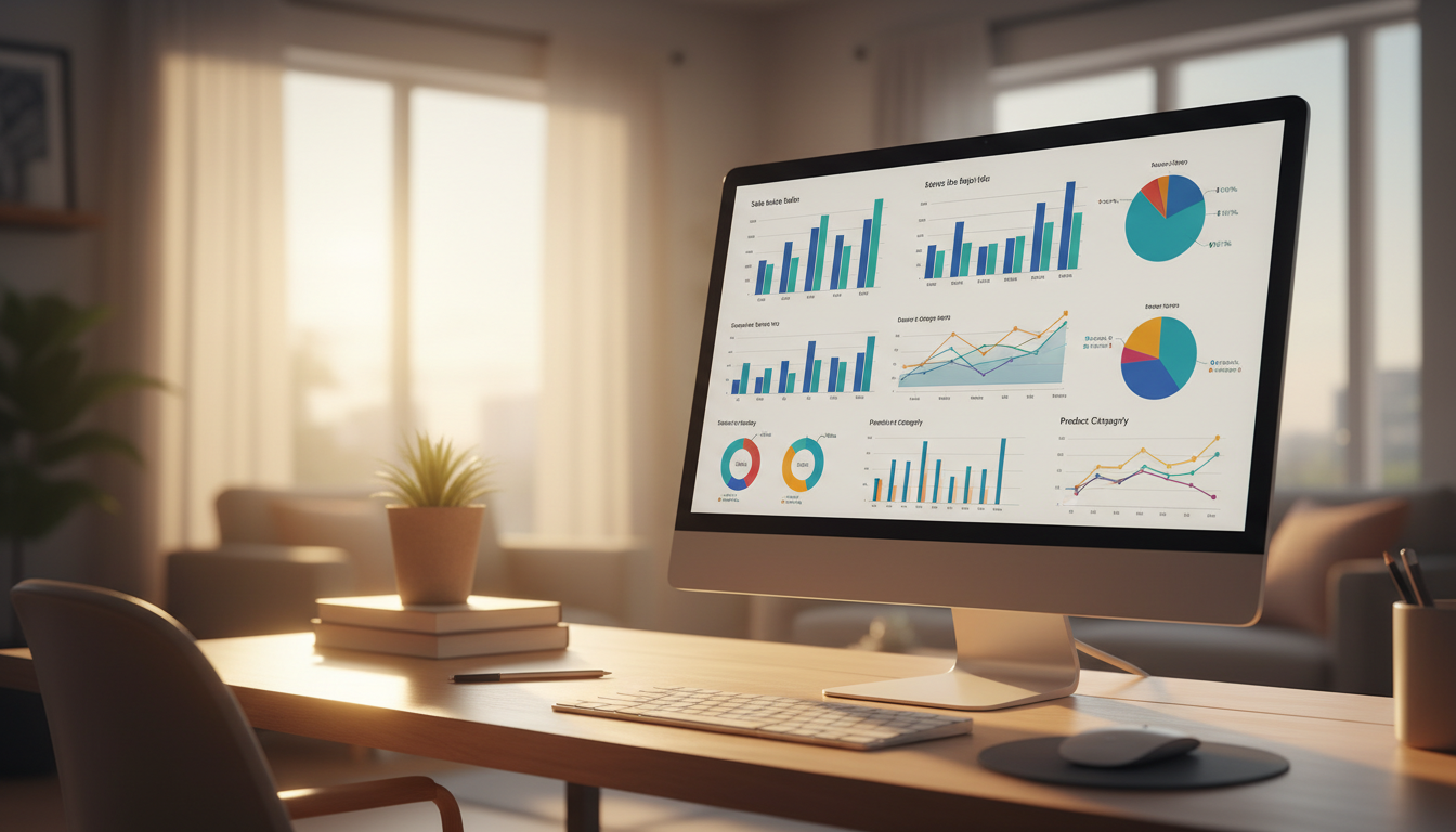 Аналитика продаж и графики роста в личном кабинете продавца на маркетплейсе