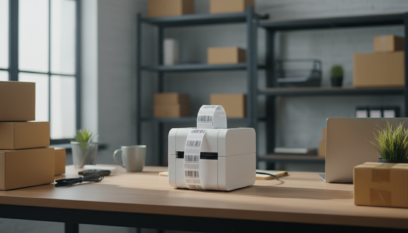 Термопринтер печатает этикетки со штрихкодами для Wildberries