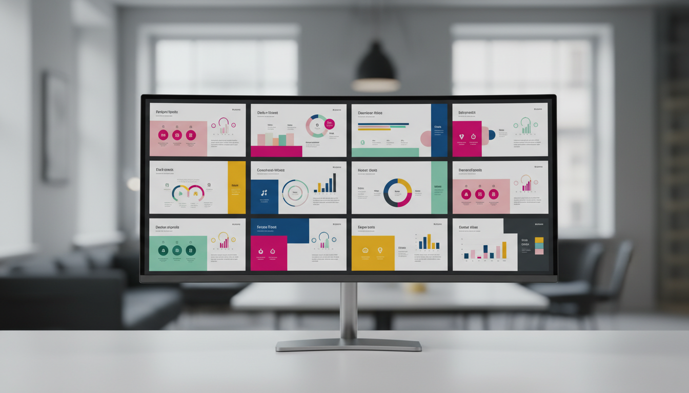 Современные примеры минималистичных карточек товаров с инфографикой на экране монитора