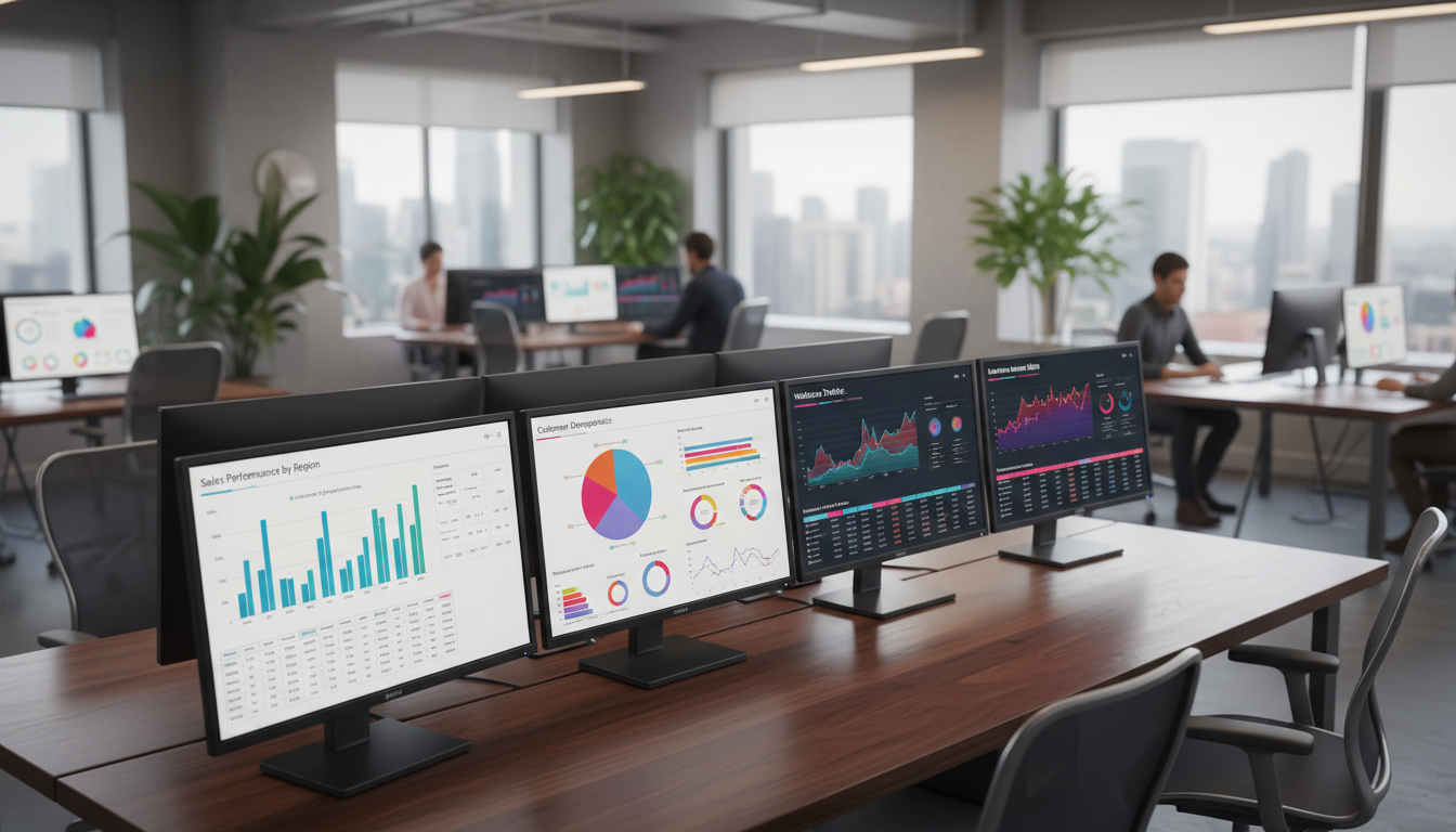 Набор инструментов аналитики маркетплейсов на нескольких экранах