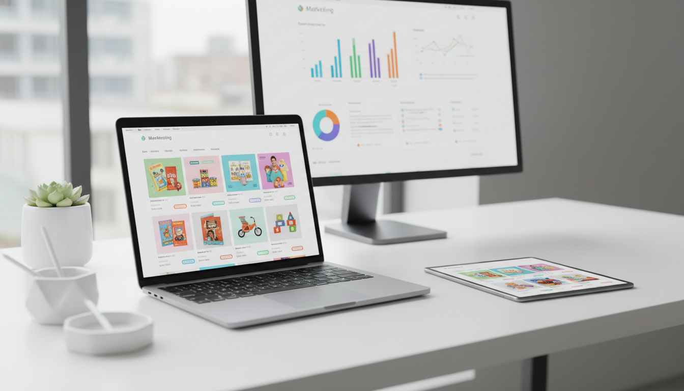 Инфографика карточки детского товара на маркетплейсе для продвижения