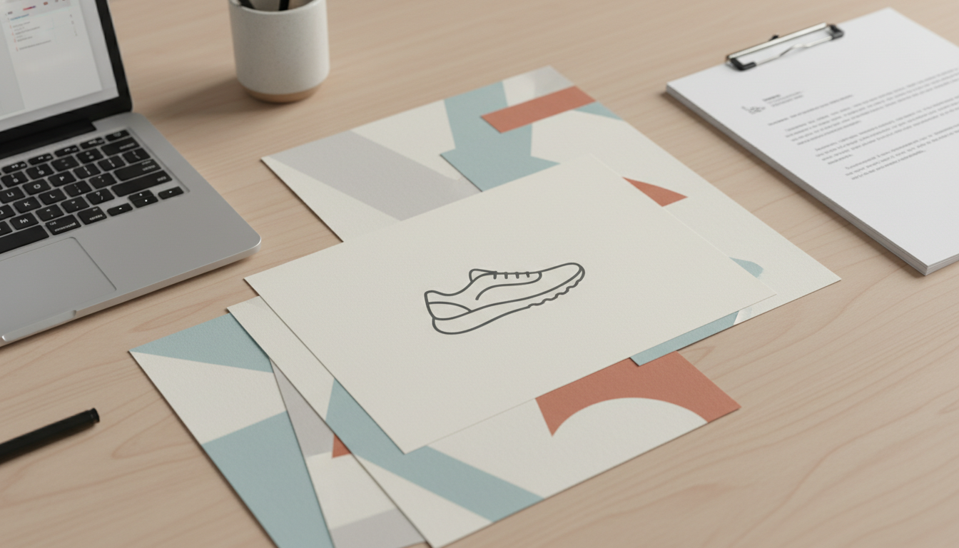 Документы на регистрацию товарного знака для обувного бренда — логотип и юридические бумаги