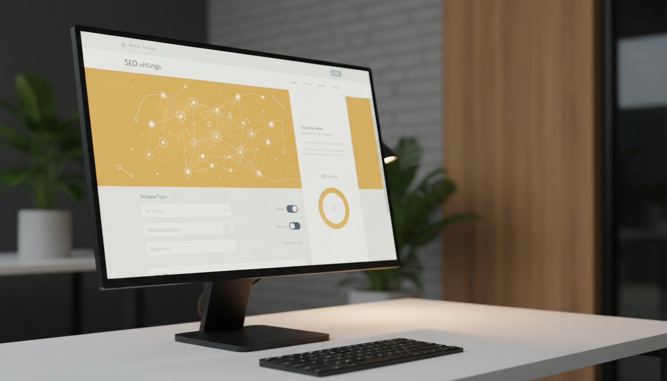Технические настройки SEO: мета-теги, заголовки H1-H3 и структура страниц на экране компьютера
