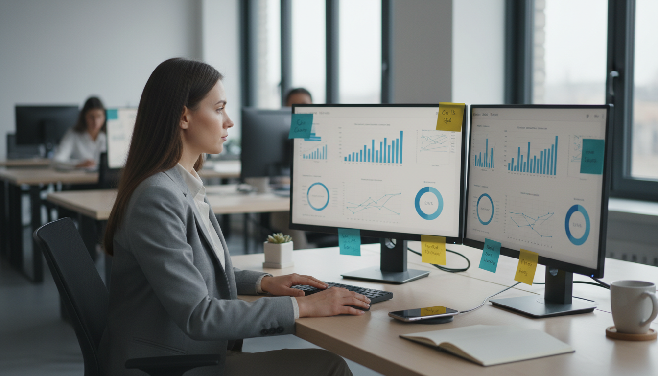 Менеджер анализирует статистику звонков для оптимизации рекламных кампаний