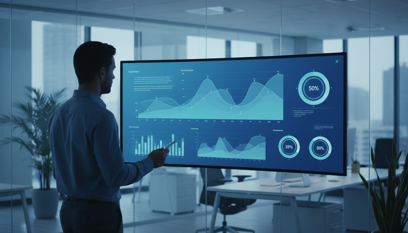 Аналитика рекламных кампаний ВКонтакте — графики CTR и конверсии на экране монитора