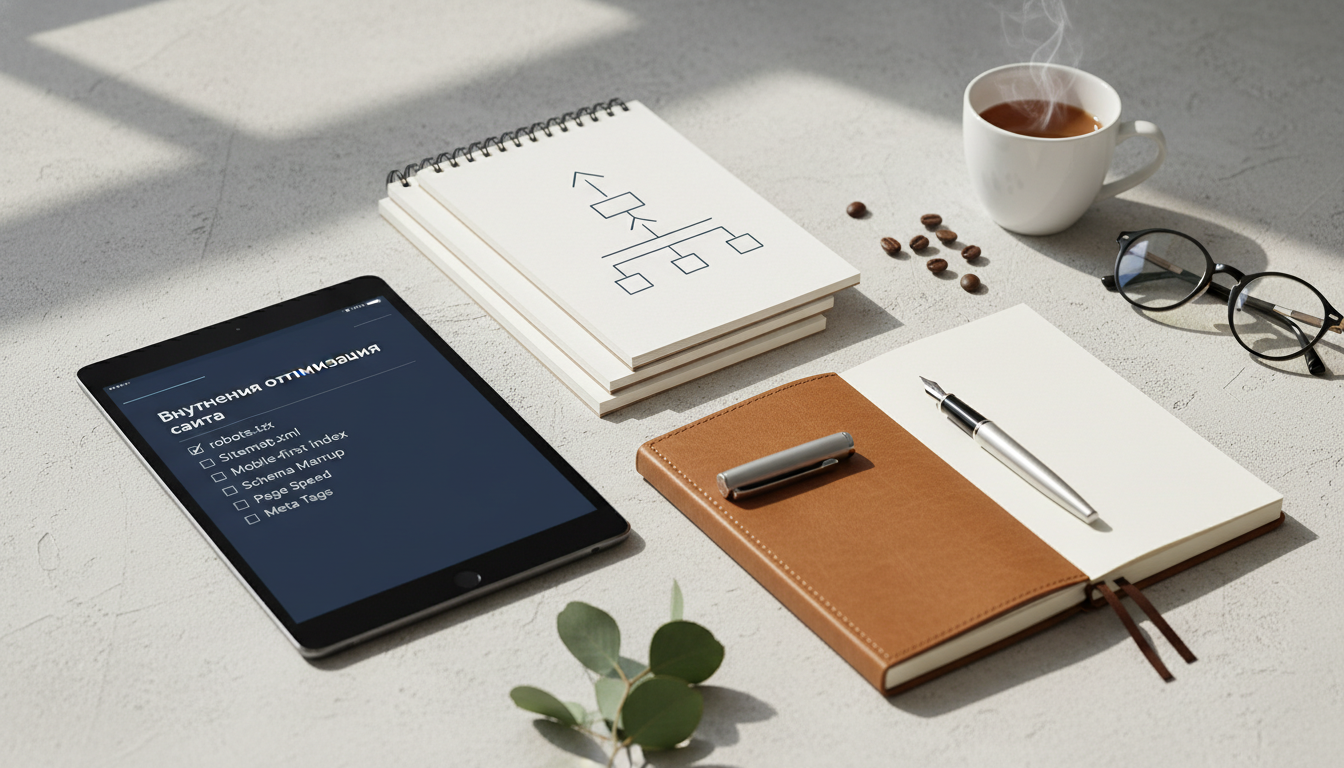 Иллюстрация к статье о Внутренняя оптимизация сайта: полный чек-листвнутренняя оптимизация