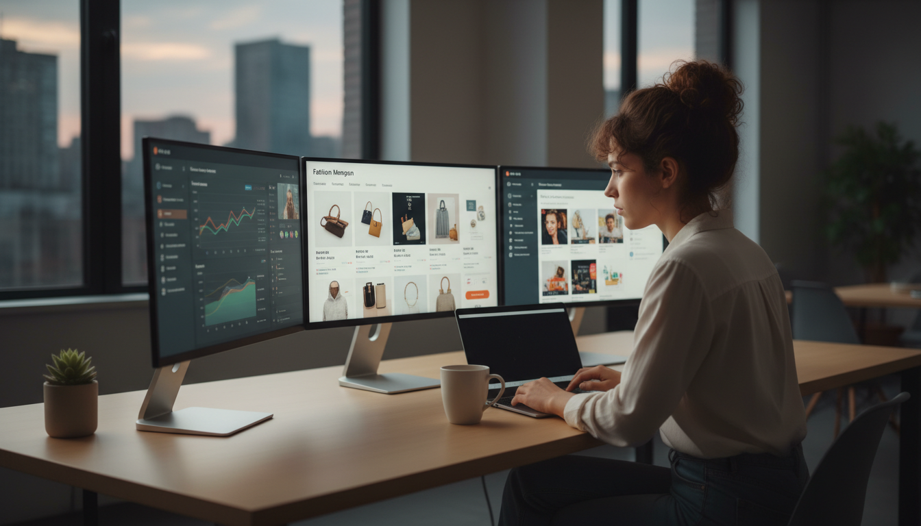 Продавец на маркетплейсе настраивает контекстную рекламу Google для продвижения товаров