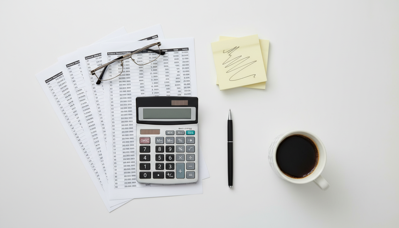 Таблица с тарифами SMM-агентства, документы и калькулятор на рабочем столе