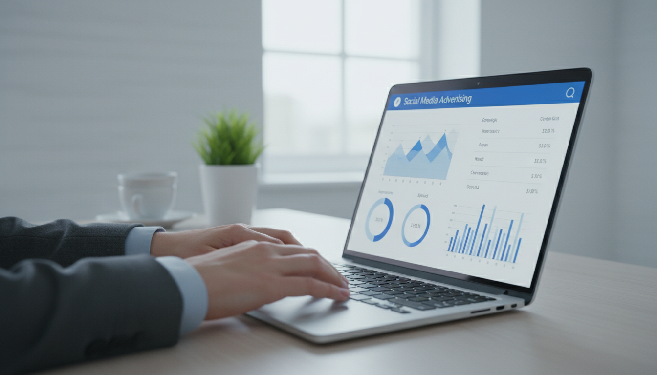 Настройка таргетированной рекламы ВКонтакте на ноутбуке — интерфейс рекламного кабинета