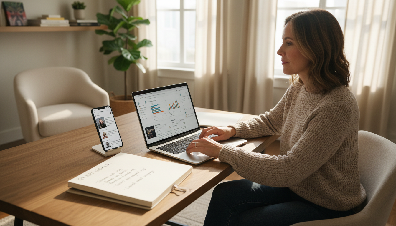 Пошаговое внедрение перформанс-маркетинга: бизнесмен планирует стратегию продаж на маркетплейсе