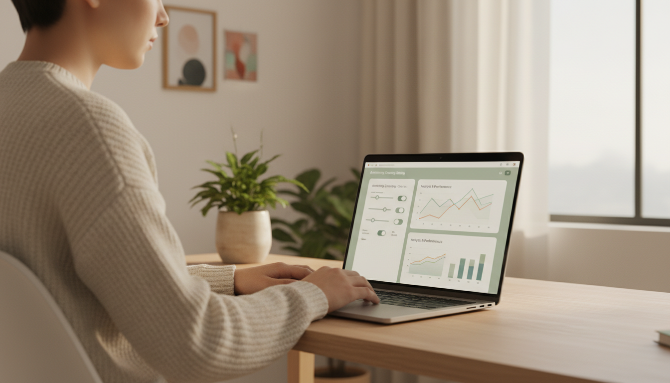 Продавец на маркетплейсе настраивает рекламную кампанию в личном кабинете