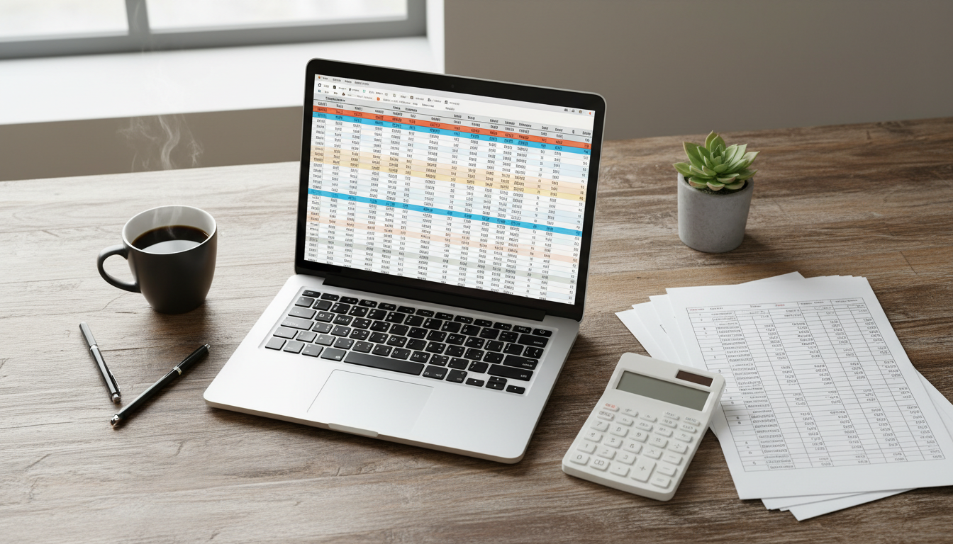 Таблица тарифов на обслуживание сайта, документы и калькулятор на рабочем столе