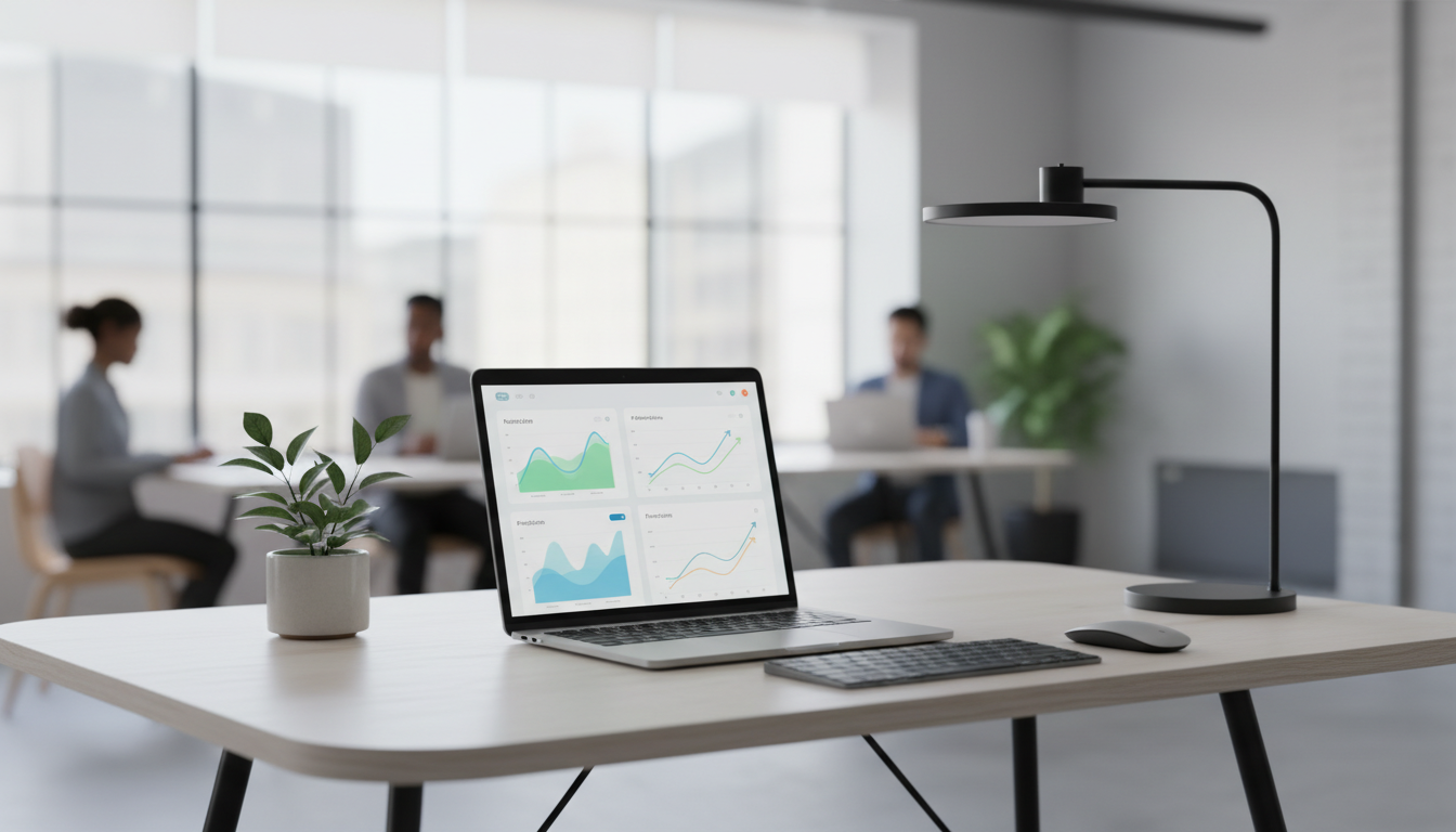 Экран с SEO-аналитикой и графиком роста позиций сайта в поисковике