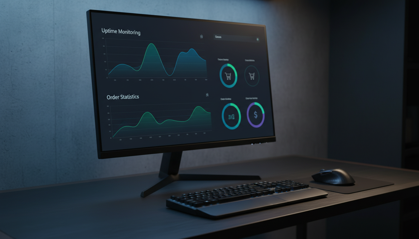 Мониторинг и техническая поддержка интернет-магазина на экране компьютера