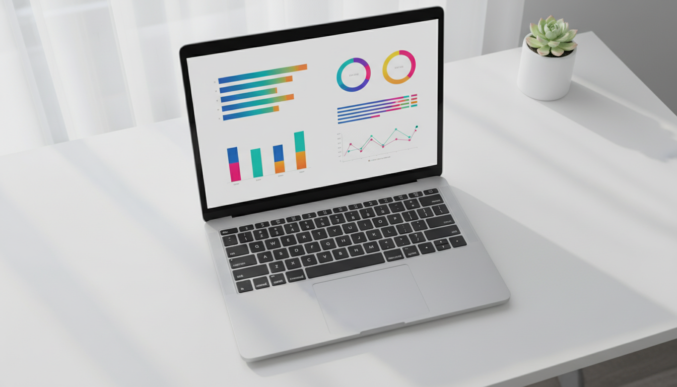 Схема рекламных форматов в интерфейсе Яндекс Директа на ноутбуке