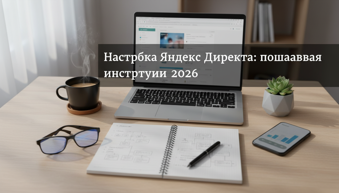 Иллюстрация к статье о Настройка Яндекс Директа: пошаговая инструкция 2026