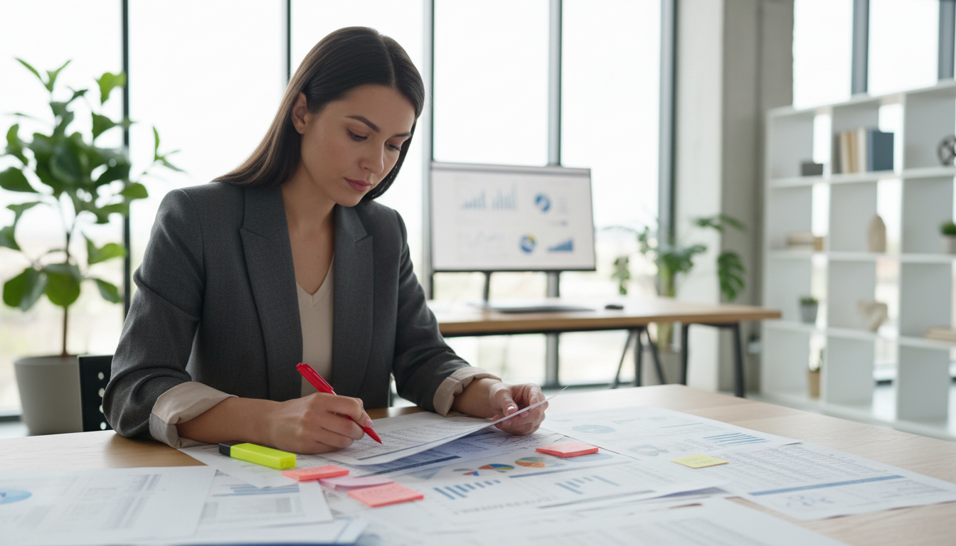 SEO-специалист анализирует данные и ищет ошибки в семантическом ядре