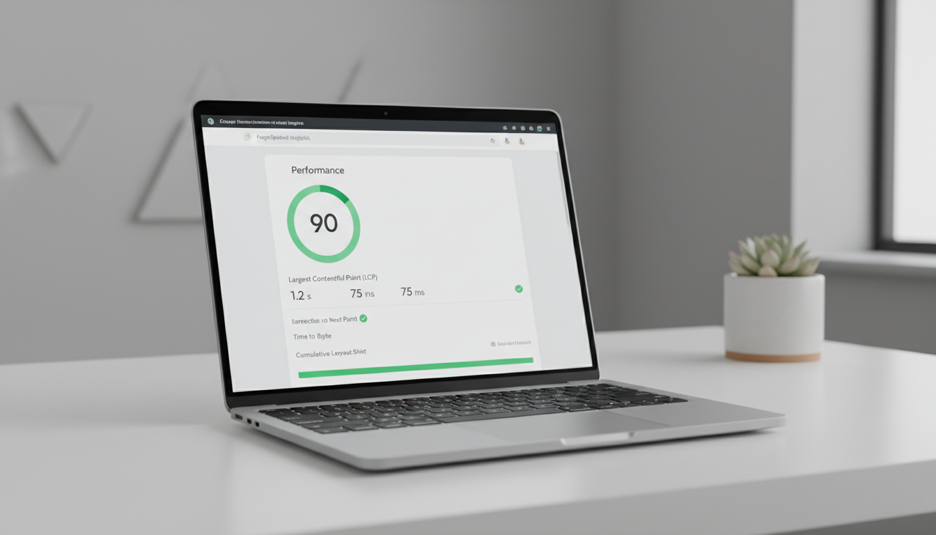 Показатели Core Web Vitals — LCP, INP, CLS на экране PageSpeed Insights