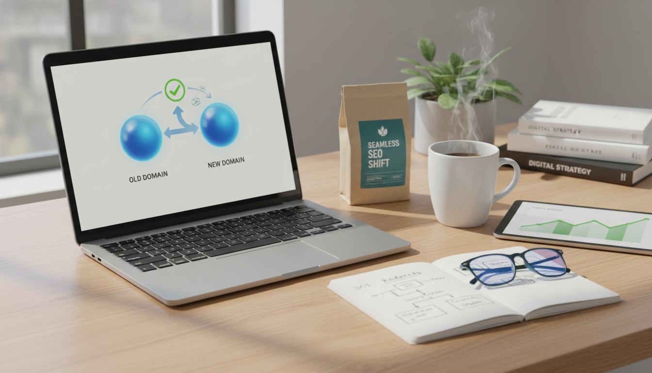 Иллюстрация к статье о Как осуществить Переезд на новый домен без потери SEO-показателей сайта