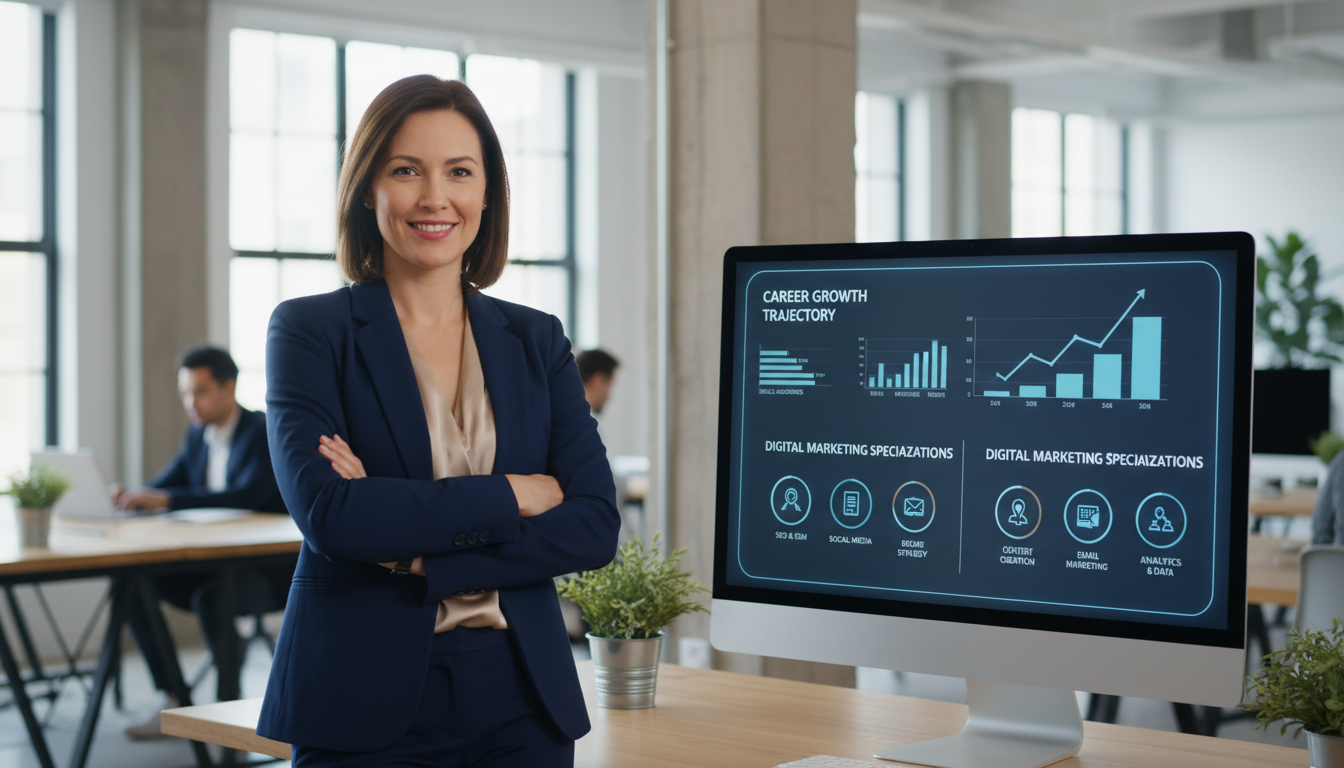 SEO-маркетолог строит карьерный путь и анализирует возможности роста в digital-маркетинге