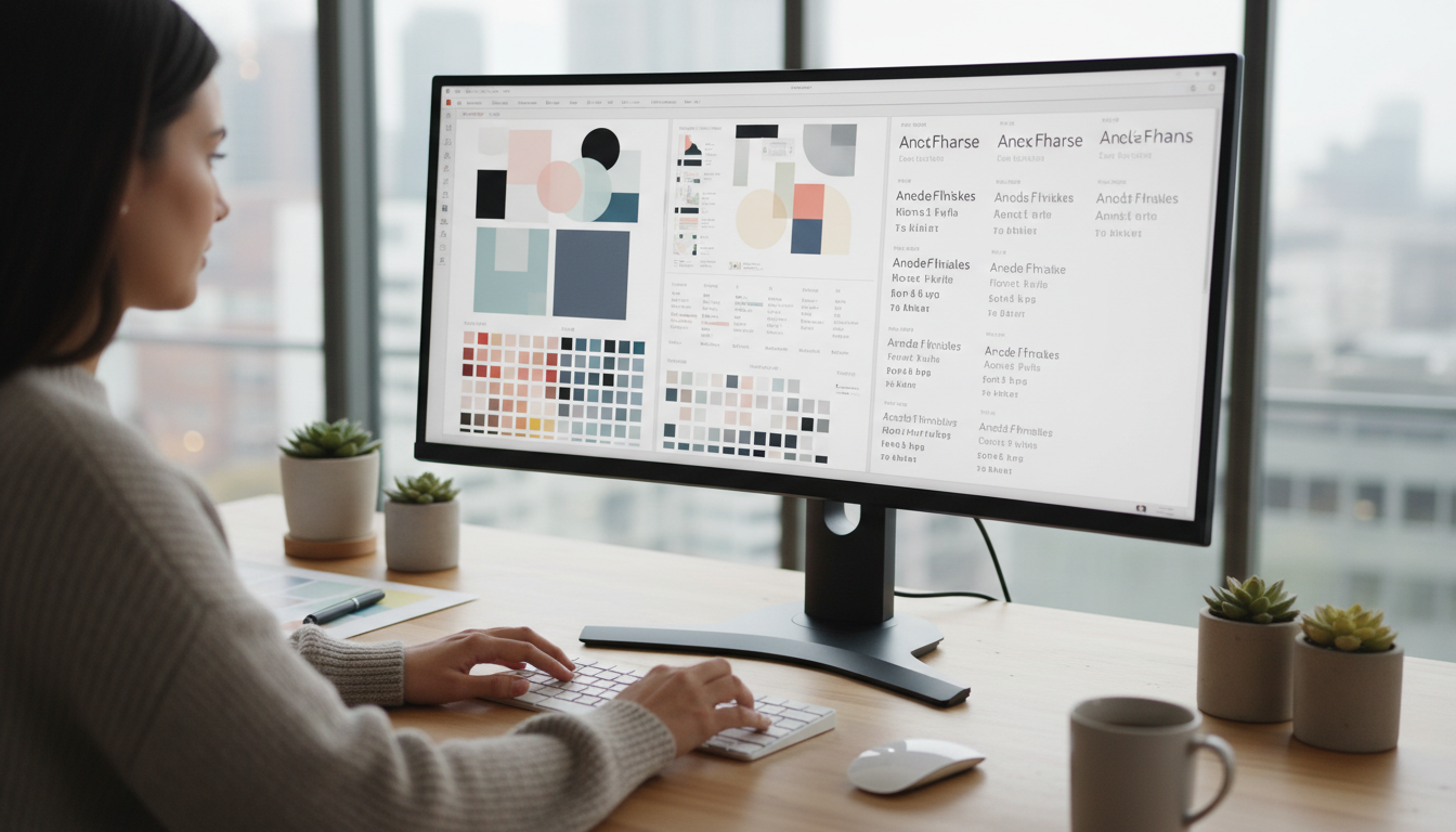 Процесс разработки дизайна листовки на компьютере в графическом редакторе