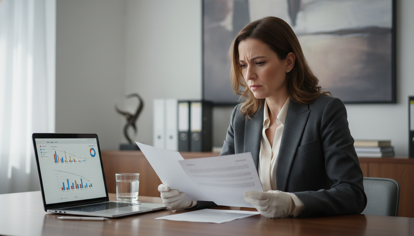 Риски SEO-продвижения с оплатой за результат — предупреждающий знак на фоне компьютера