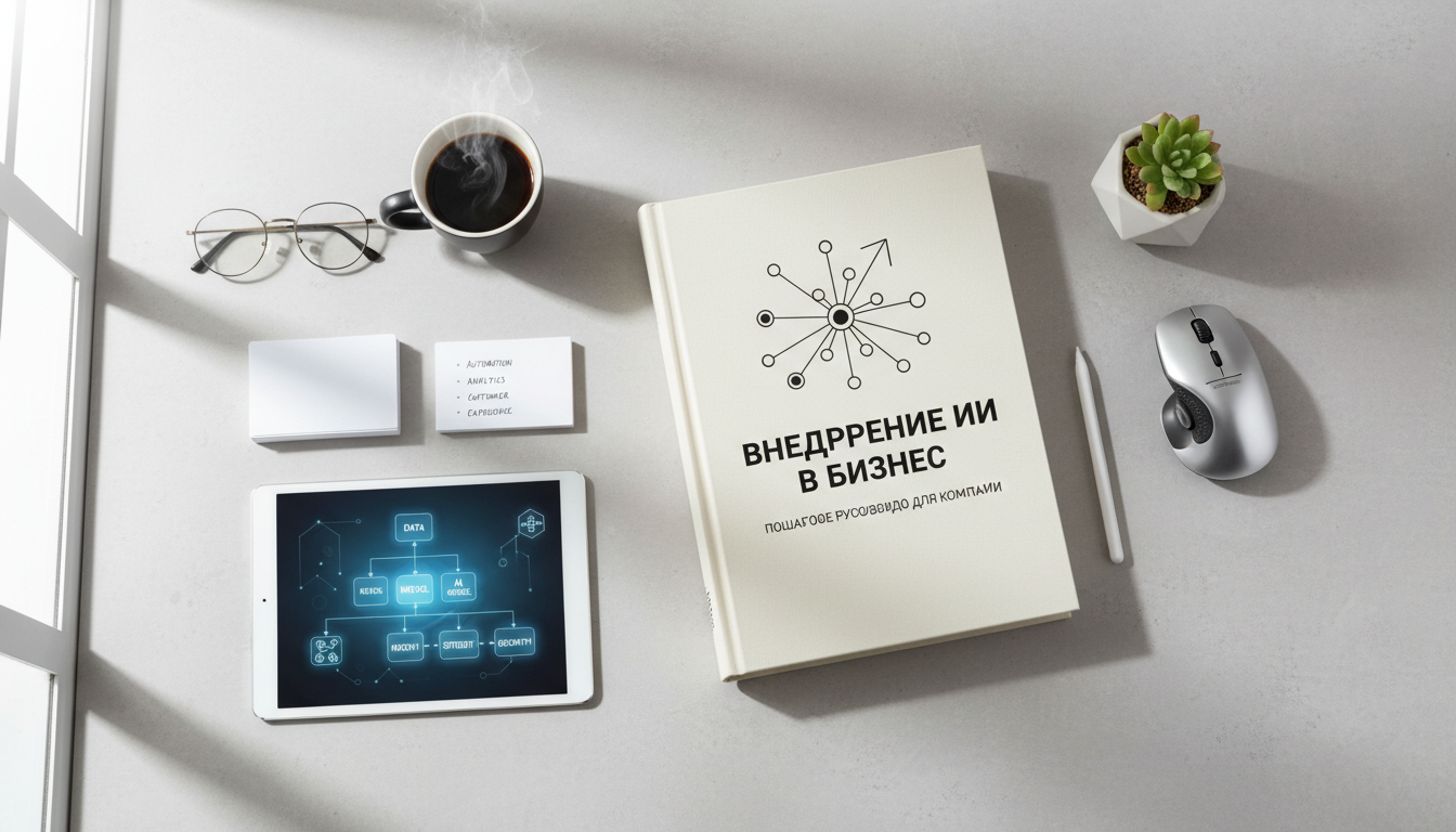 Иллюстрация к статье о Внедрение ИИ в бизнес: пошаговое руководство для компаний