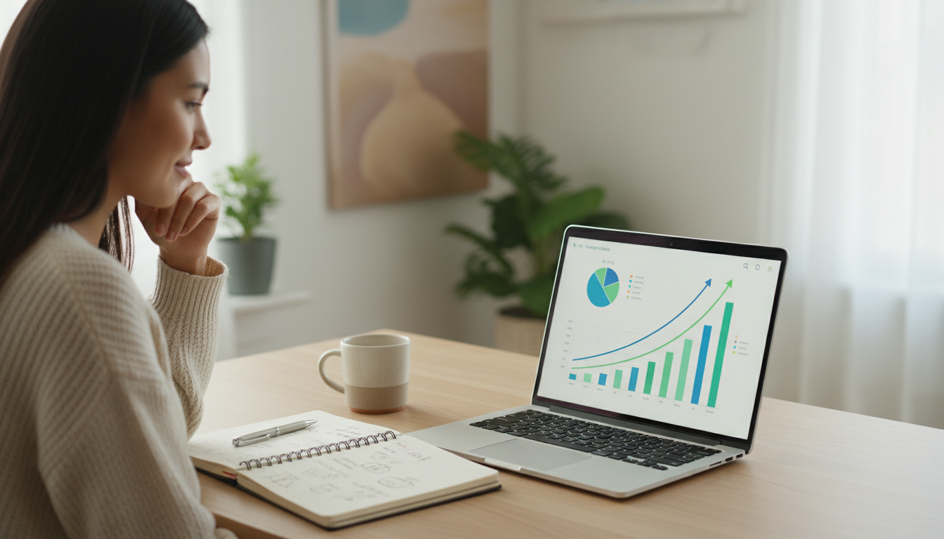 Аналитика продаж и рекламных кампаний на Wildberries на экране ноутбука