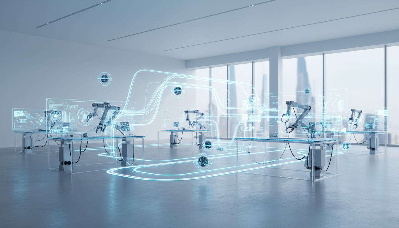 Автоматизация бизнес-процессов с помощью ИИ — роботизированные потоки данных в офисе