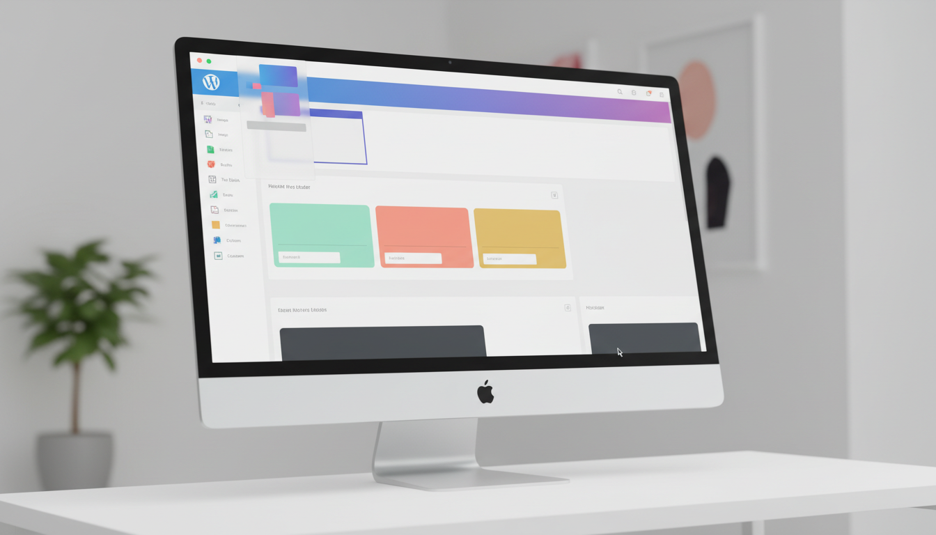 Интерфейс конструктора страниц WordPress с блочным редактором и drag-and-drop элементами