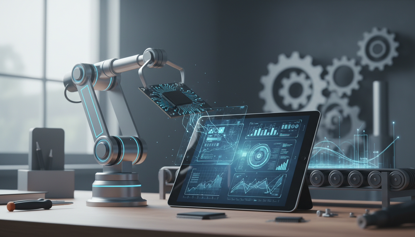 Иллюстрация к статье о Применение ИИ в автоматизации производства