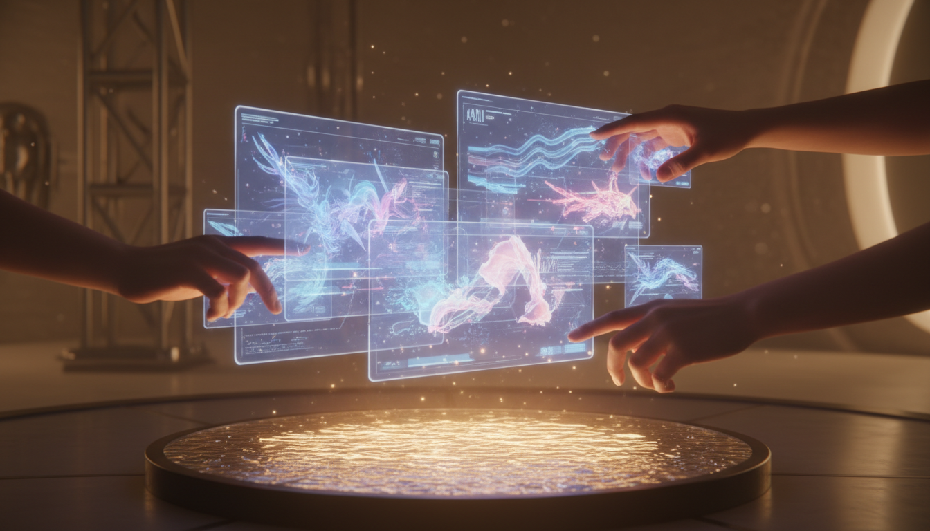 Генеративный искусственный интеллект создаёт текст и изображения — визуализация работы языковых моделей