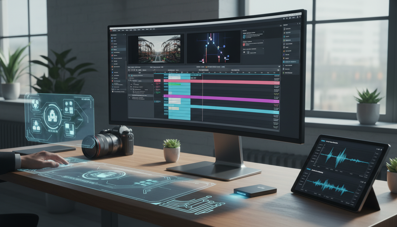 Иллюстрация к статье о Как применить искусственный интеллект в видеомонтаже и постпродакшне