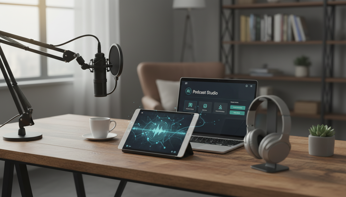 Иллюстрация к статье о Как применить искусственный интеллект в производстве подкастов