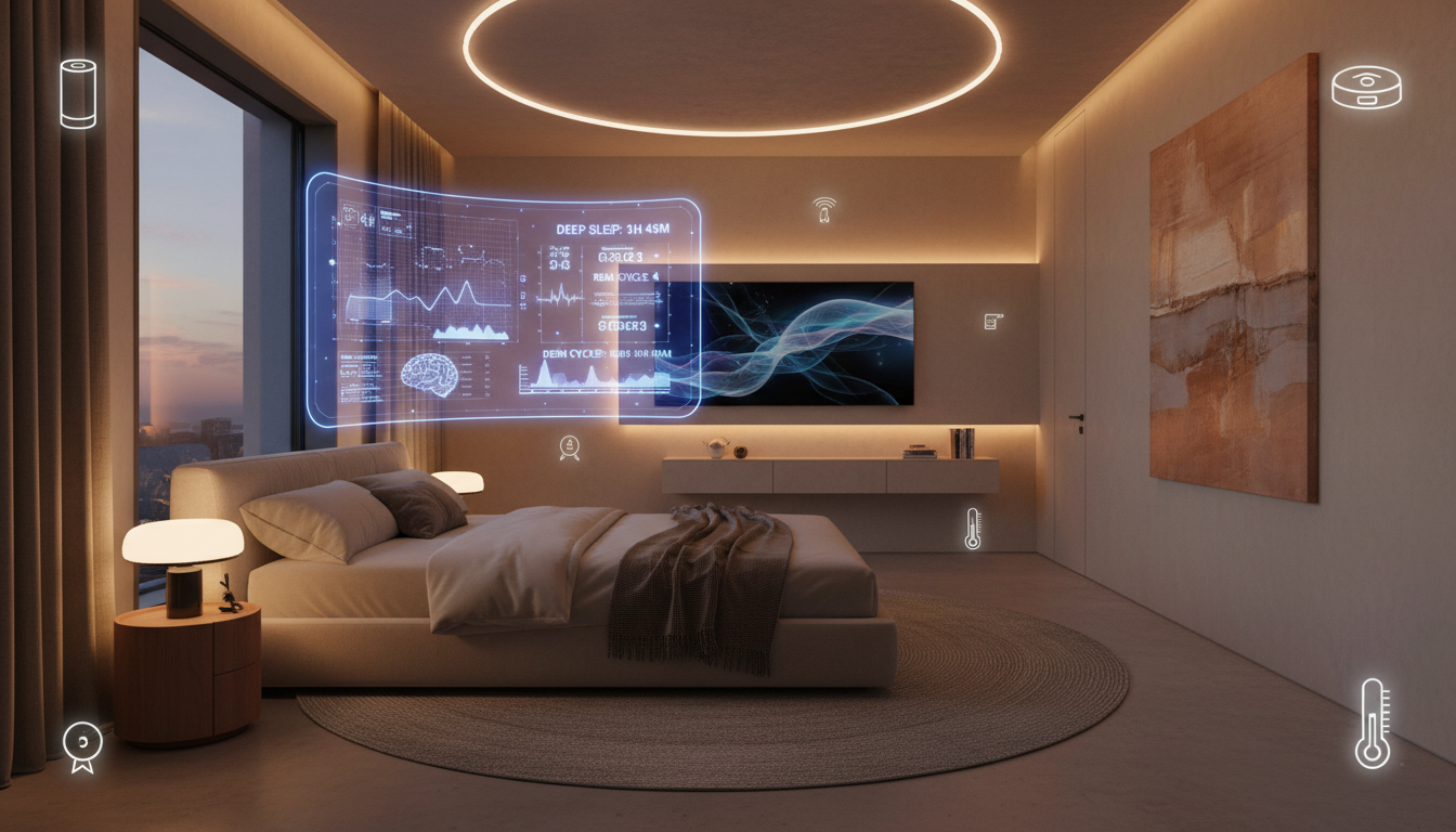Концепция интеграции ИИ-экосистемы умного дома для оптимизации сна