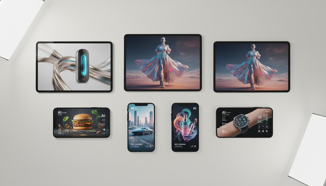 Сравнение результатов разных ИИ-инструментов для генерации маркетинговых изображений