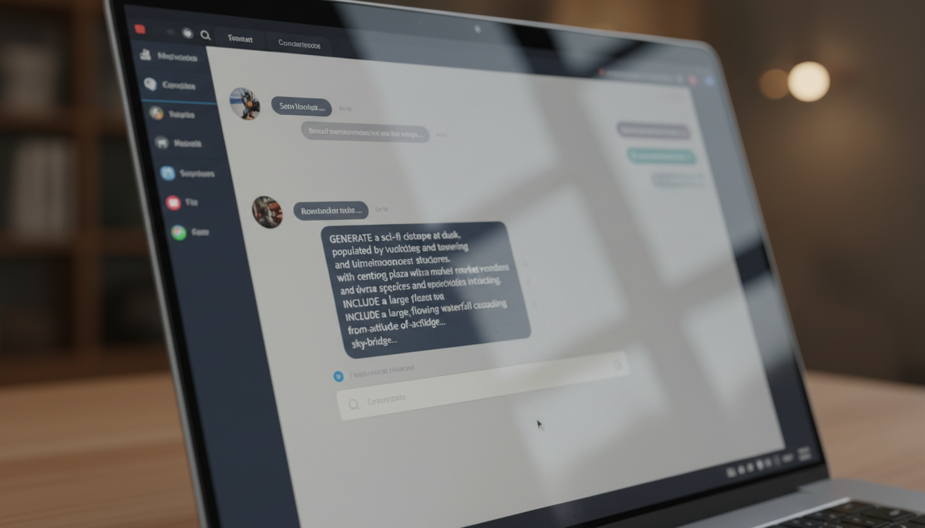 Пример промпта для ChatGPT на экране для создания сценария Reels