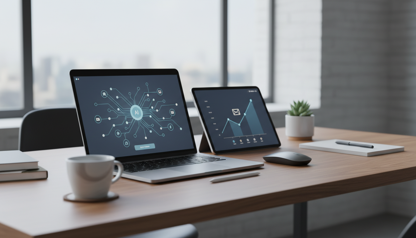 Иллюстрация к статье о Как применить искусственный интеллект в автоматизации follow-up и email-цепочек