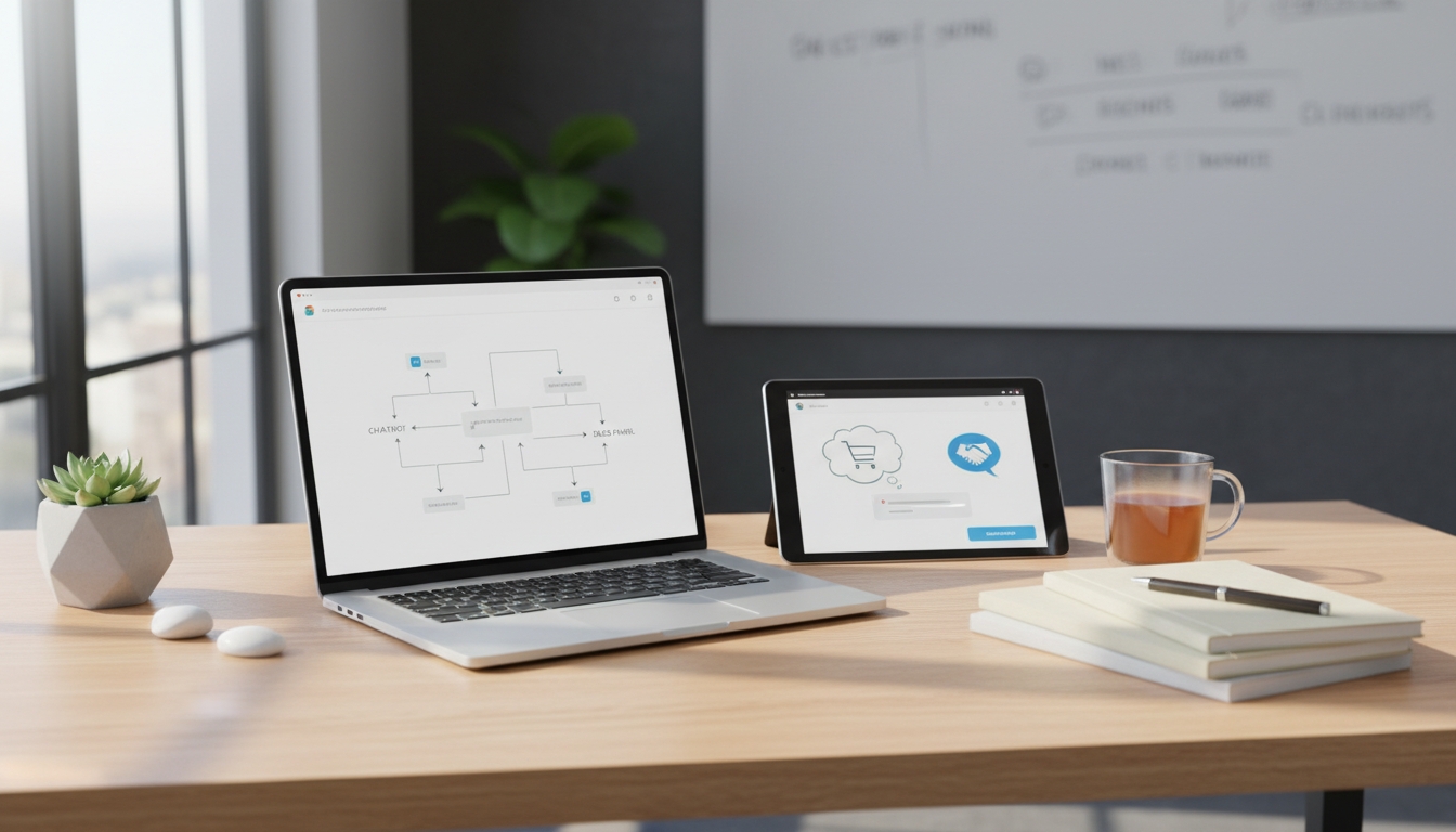 Иллюстрация к статье о Как применить искусственный интеллект в создании чат-ботов для продаж