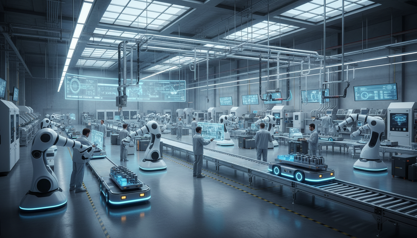 Умный завод будущего — ИИ-роботы и автономные системы на производстве