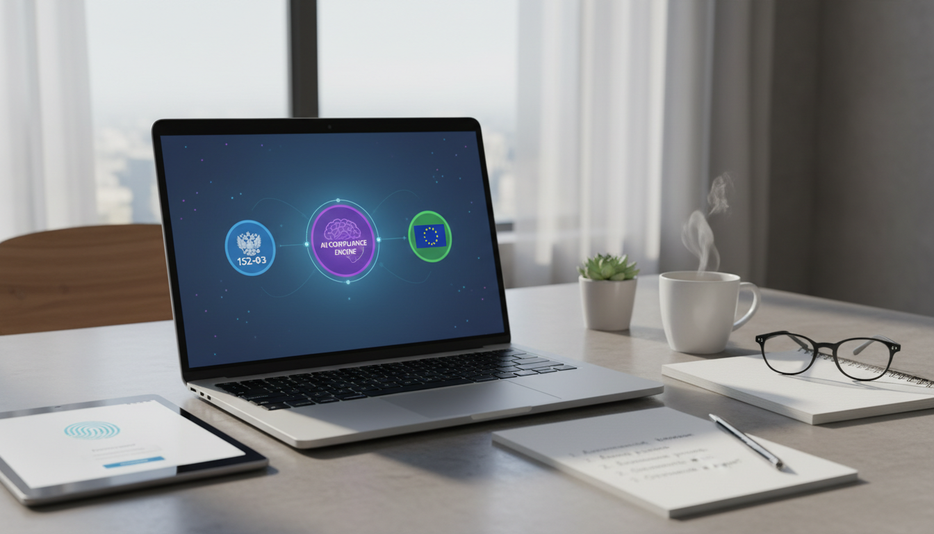 Иллюстрация к статье о Как применить искусственный интеллект в проверке соответствия 152-ФЗ и GDPR