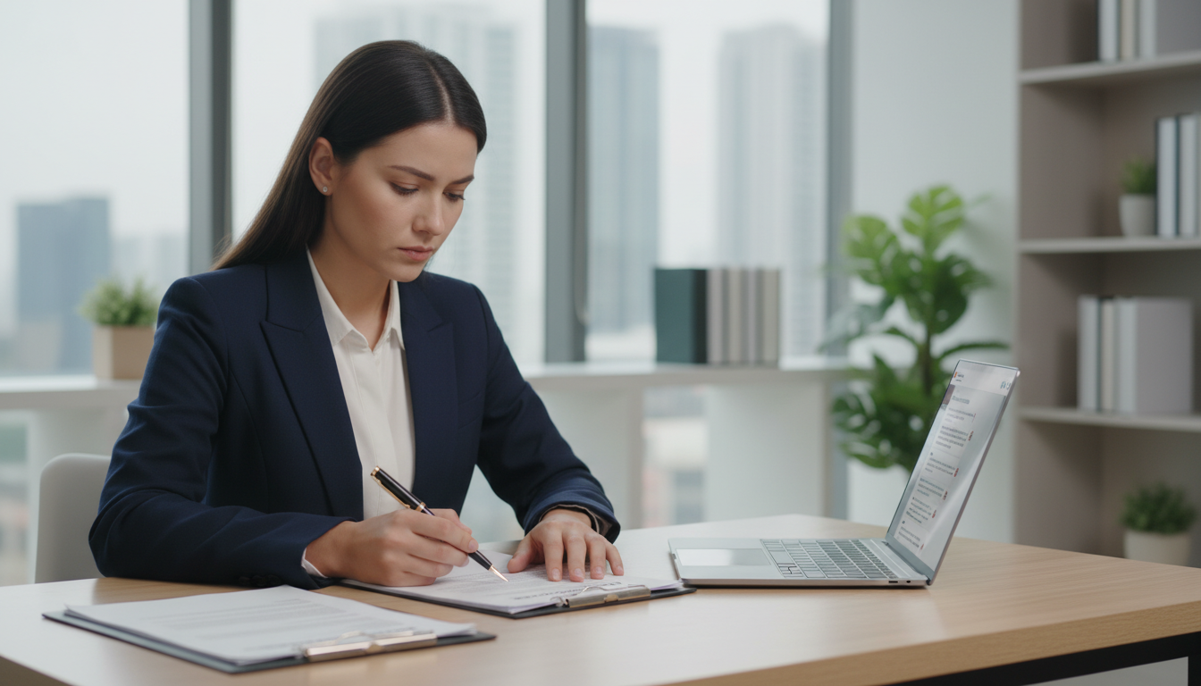 Юрист проверяет документ, созданный искусственным интеллектом