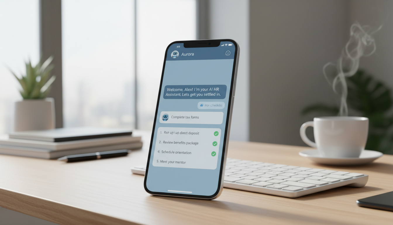 ИИ-чат-бот для онбординга сотрудников: персонализированный план адаптации на экране смартфона